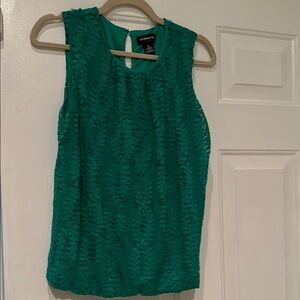 Lace Sleeveless Top - Green